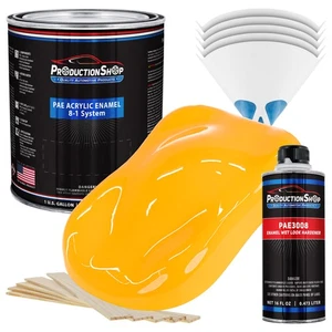 ProductionShop High Gloss Chrome Yellow Acrylic Enamel Gallon Kit, Auto Paint - Picture 1 of 1