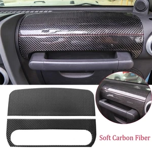 Carbon Fiber Co-pilot Dashboard Armrest Panel Cover For Jeep Wrangler JK 2007-10 - Picture 1 of 18