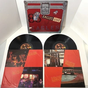 Eagles Live 1980 2x LP Asylum Records Vintage Vinyl Gatefold Concert Album BB705 - Imagen 1 de 17