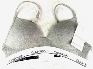 Calvin Klein Bra Size 32A Style 6122 Seamless Wireless Heather Gray Girls Tween - Picture 1 of 6