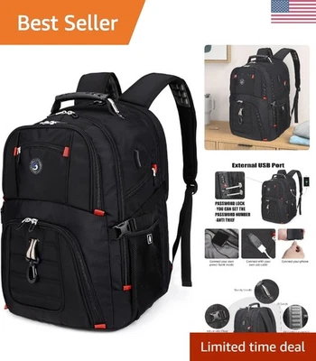 Mochila para portátil de viaje extra grande 50L con puerto de carga USB, College High S... Foto 1 de 4