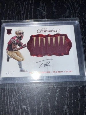 2017 FLAWLESS TRAVIS RUDOLPH PATCH AUTO /20 FLORIDA STATE RPA 20/20FSU Seminoles - Image 1 of 4