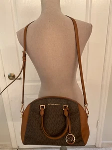 Michael Kors Logo Crossbody Shoulder Bag Brown - Picture 1 of 10