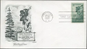 Scott 1068 FDC - 3 cent - 1955 - New Hampshire's Old Man Stone Face - FDOI - Picture 1 of 2