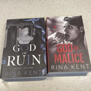 Legacy of Gods Series 2 Books Set by Rina Kent, God of Ruin & God of Malice, New - Picture 1 of 6