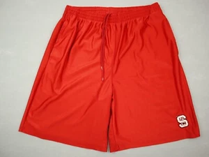 NC State Wolfpack Shorts Men Large Red Solid Pro Edge NCAA Pockets Adult L * - Picture 1 of 8