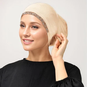Underscarf Women Hijab Hats Bonnet Turban Cancer Chemo Islamic Beanie Indian Cap - Picture 1 of 31