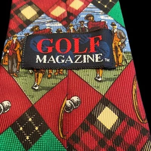 Cravatta golf uomo rivista golf 100% seta - Foto 1 di 7