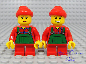 NEW Lego CHRISTMAS BOY & GIRL ELVES - Santa Helper Elf Minifigs w/Red Short Legs