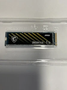 MSI SPATIUM M450 PCIe 4.0 NVMe M.2 1TB Internal Gaming SSD up to 3600MB/s 3D N - Picture 1 of 5