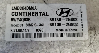 39136-2G802 Hyundai Tucson ecm ecu computer 2010-2013 Foto 1 de 3