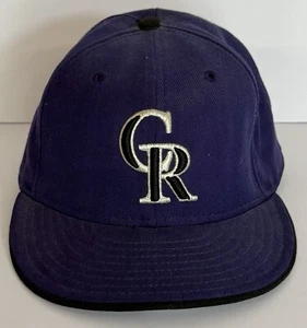 Colorado Rockies Hat Cap Fitted Size 7 1/8 or 56.8 cm New Era Authentic Purple - Picture 1 of 14
