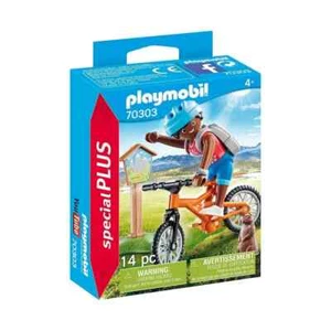 NEW SEALED PLAYMOBIL 70303 Super PLUS Mountain Biker 14Pc Toy Playset USA SELLER - Picture 1 of 2