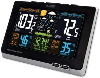 La Crosse Technology Wireless Color Forecast Weather Station Digital 308-1414B - Image 1 of 3