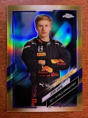 2021 Topps Chrome Formula 1 Juri Vips Future Stars Gold Purple Refractor #69 - Image 1 of 2