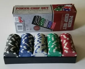 Cardinal Game Gallery Poker Chip Set Las Vegas Stil stapelbares Tablett 100 Stück. - Bild 1 von 8