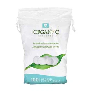 100% Organic Cotton Balls For Sensitive Skin 100 Count - Picture 1 of 3