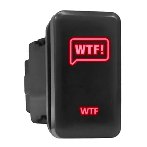 WTF Red LED Backlit Switch Tall Push Button 1.54"x 0.83" (Fit: Toyota) - Picture 1 of 6