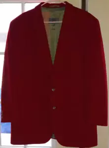 Boss Men's Cashmere Modern Fit Red Suit Jacket 44 Two Button - Picture 1 of 11