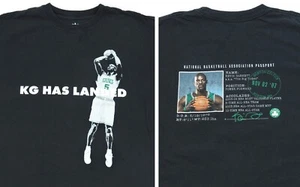 RARE Vintage 2007 Adidas NBA T-Shirt KG HAS LANDED Kevin Garnett Boston Celtics - Picture 1 of 7
