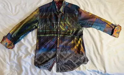 Robert Graham Limited Edition Multi Colored Perfect Surprise Party Shirt LARGE - Image 1 of 4