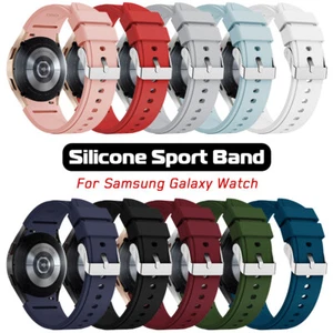 For Samsung Galaxy Watch 4 5 6 Silicone Sport Band Rubber Strap 40/44/45/43/47mm - Picture 1 of 36