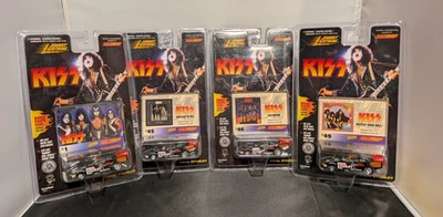 Lote de 4 autos fundidos a presión Johnny Lightning Kiss Paul Stanley 1997 #1 #45 #46 #49 nuevos en caja Foto 1 de 4