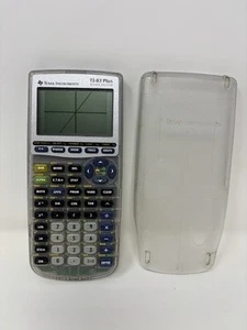 Texas Instruments TI-83 Plus Clear Silver Edition Graphing Calculator w/ Cover - Imagen 1 de 2