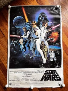 STAR WARS 1977 Movie Poster Rolled 24”x36” PTW531 Lithograph Fair Condition - Picture 1 of 6