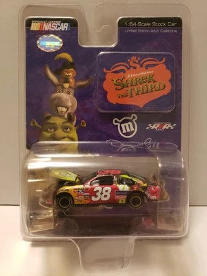 David Gilliland #38 2007 Fusion M&M's Shrek The 3rd NASCAR 1:64 Diecast - Image 1 of 4