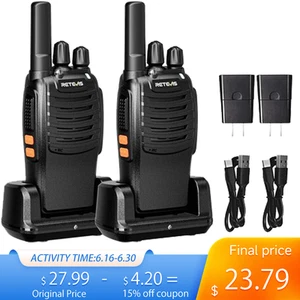 Long Range Walkie Talkie Retevis H777 VOX 2W 1000mAh TOT Two Way Radios 2Pack - Zdjęcie 1 z 14