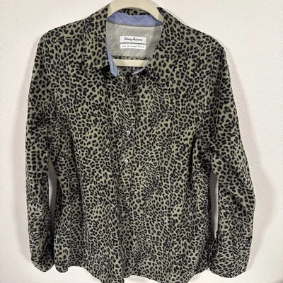 CAMISA MUJER TOMMY BAHAMA LIVE THE ISLAND LIFE GREEN Pana Leopardo Talla XL Q Foto 1 de 4