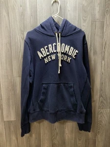 Abercrombie and Fitch Men's Blue Hoodie XXL Heavy Kangaroo Pocket - Picture 1 of 15