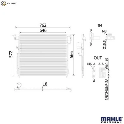 CONDENSER AIR CONDITIONING AC 138 000S FOR NISSAN ARMADA/III/SUV NP300/NAVARA - Image 1 of 4
