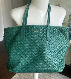 Bolso de Mano Cole Haan Tejido de Cuero Verde - Imagen 1 de 7
