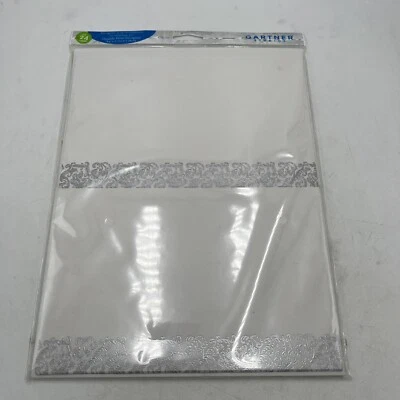 Gartner Studios 24 unidades Silver Swirl 2-Up Invitaciones 8,5” x 11”, 5,5” X 8,5” Foto 1 de 4