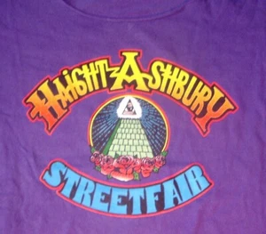 VTG Haight Ashbury Street Fair T Shirt UNISEX  Size L - XL Illuminati Pyramid - Picture 1 of 4
