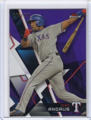 Topps 2018 Finest No. 13 Elvis Andrus Purple 178/250 Texas Rangers - Image 1 of 2