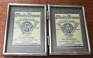 Chromium "Lion" vintage photo frame - Picture 1 of 20