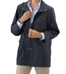 DAMEN ÜBERGANGS-FREIZEIT-JACKE KAPUZE Anorak Gr. 54 BLAU dunkelblau-schwarz NEU! - Bild 1 von 1
