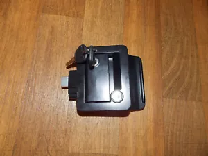 RV Travel Trailer Entry Door Lock Polar Black Paddle Deadbolt AS IS - Picture 1 of 4