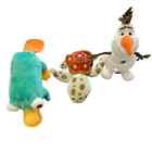 Disney Store small plush lot Olaf Squirt Perry the Platypus set of 3