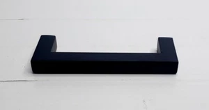 Stainless Steel Kitchen Square Cabinet Handles Black Drawer Pulls 8 Pack 4.5" - Picture 1 of 6