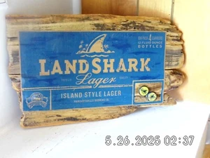 Handmade Wooden Landshark Island Style Lager Sign & Fin Caps 2025 - Picture 1 of 10