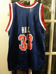 VINTAGE Grant Hill Detroit Pistons Jersey #33 Youth L 14-16 Duke Blue Devils - Picture 1 of 7