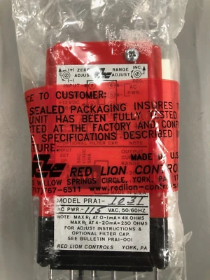 Convertidor Red Lion Controls PRA11031 115 VAC PRA1-1031 nuevo Foto 1 de 4