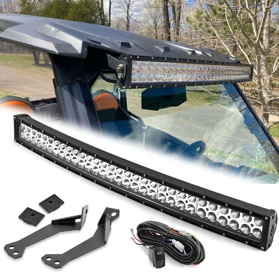 FIT POLARIS RZR XP 1000 900 32"Inch 180W Curved LED LIGHT BAR Upper ROOF BRACKET - Image 1 of 4