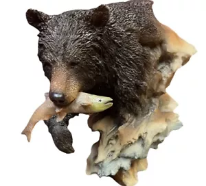 Rare Black Bear And Fish “Catch Of The Day” Sculpture Mill Creek Studios 71180 - Picture 1 of 15