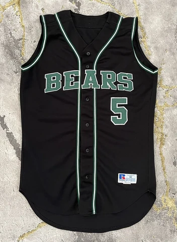 Vintage Baylor University Bears Baseball Jersey Russell Athletic 90’s USA #5 Cover