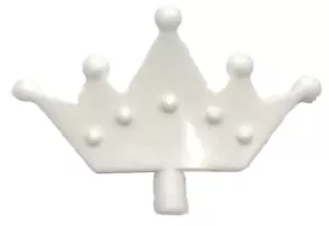LEGO New Tiara White Minifigure Crown 5 Points Rounded Ends Part 33322 D45 - Picture 1 of 2